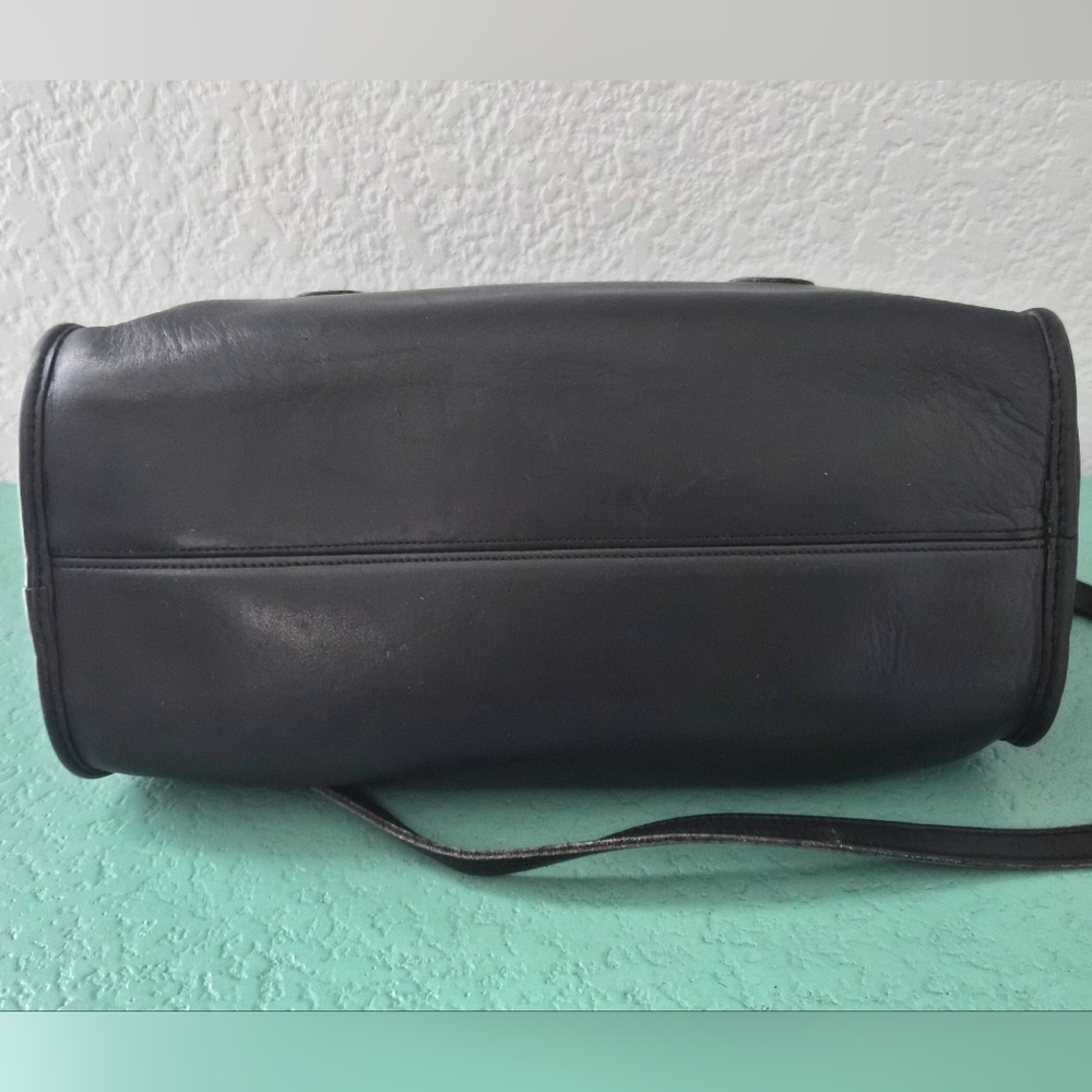 Vintage 80s Coach Madison Leather Satchel Crossbody Bag Black + Dust Bag - Picture 13 of 16